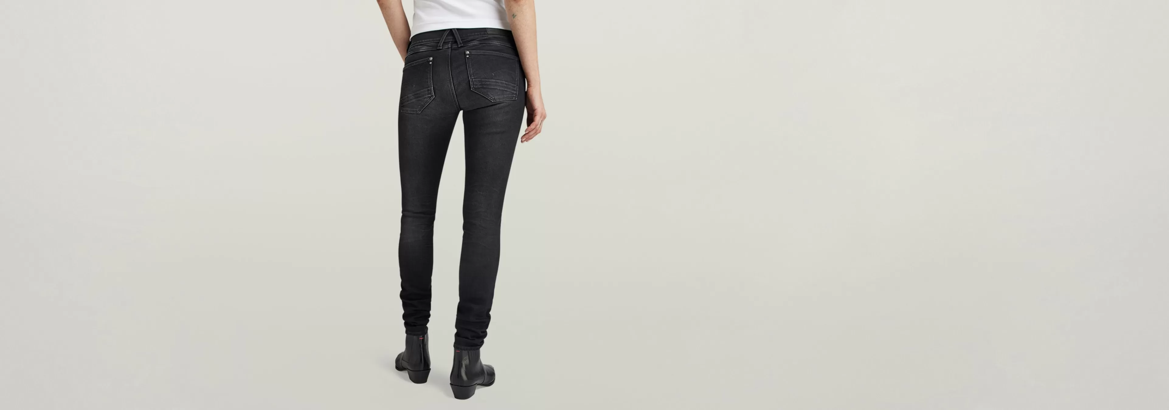 Fashion G-Star Lynn Mid Skinny Jeans faded black magnet