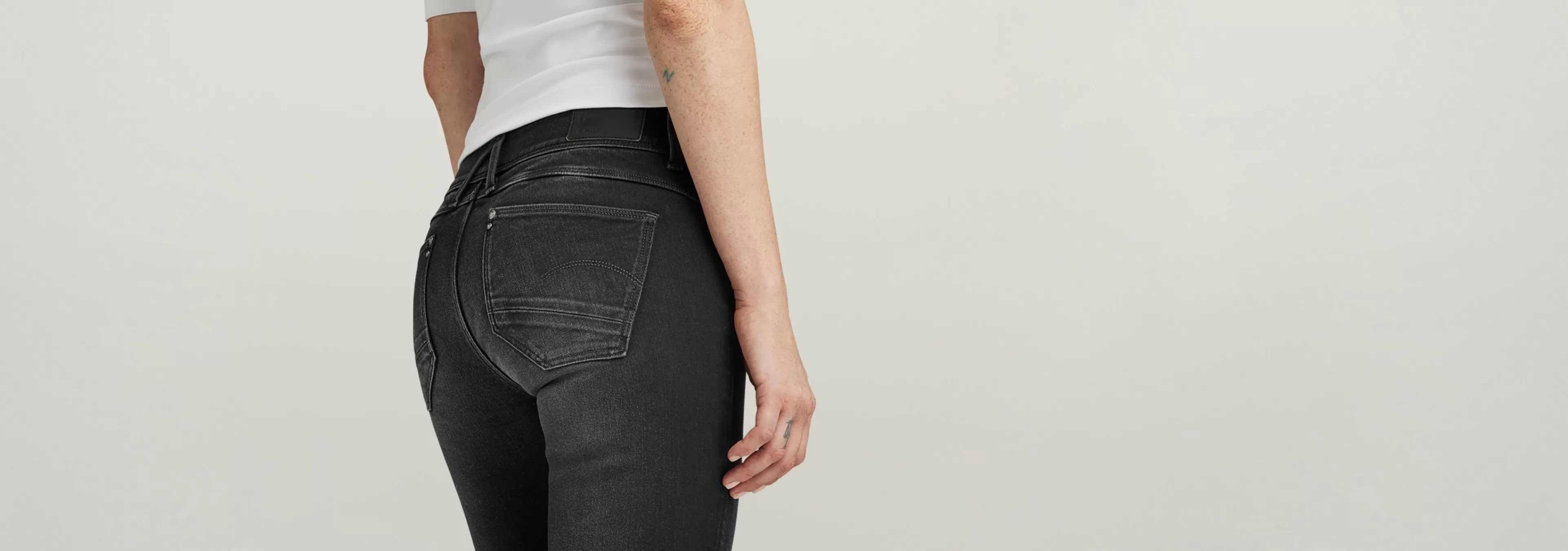 Fashion G-Star Lynn Mid Skinny Jeans faded black magnet