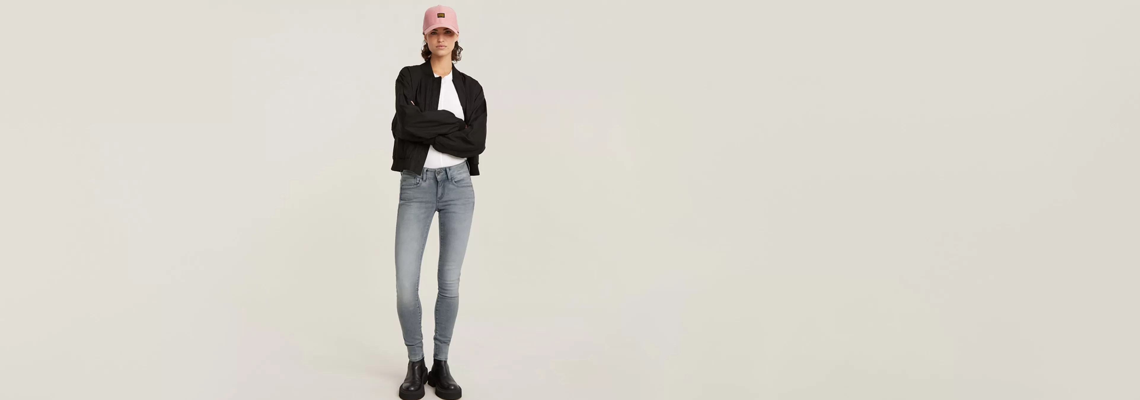 Store G-Star Lynn Skinny Jeans faded industrial grey