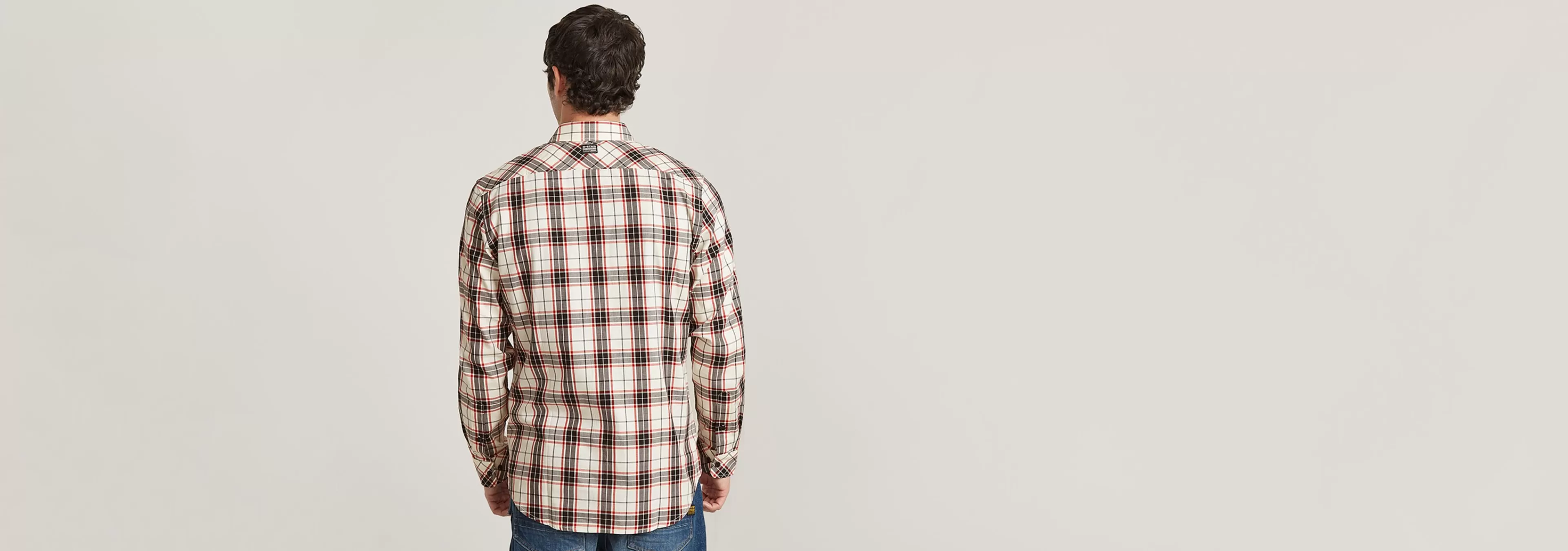 Store G-Star Marine Slim Shirt dk flame albert check