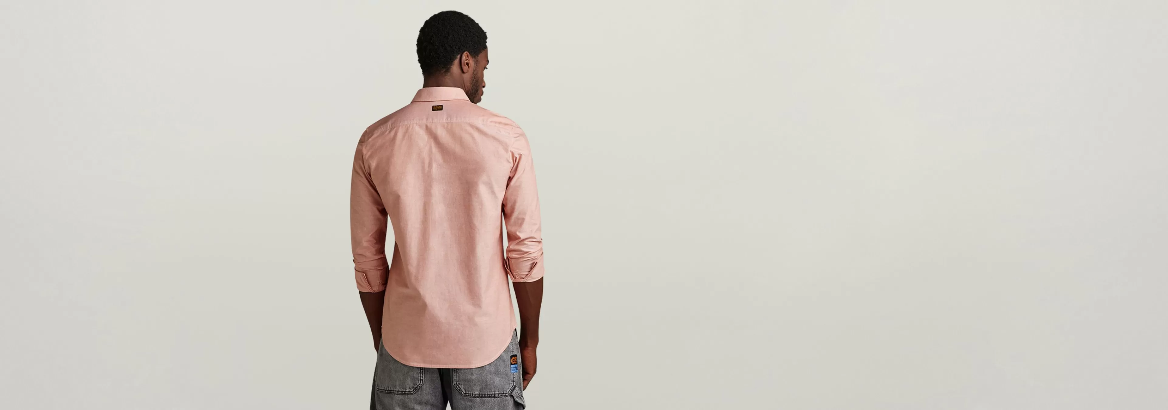 Best G-Star Marine Slim Shirt burned orange/white oxford