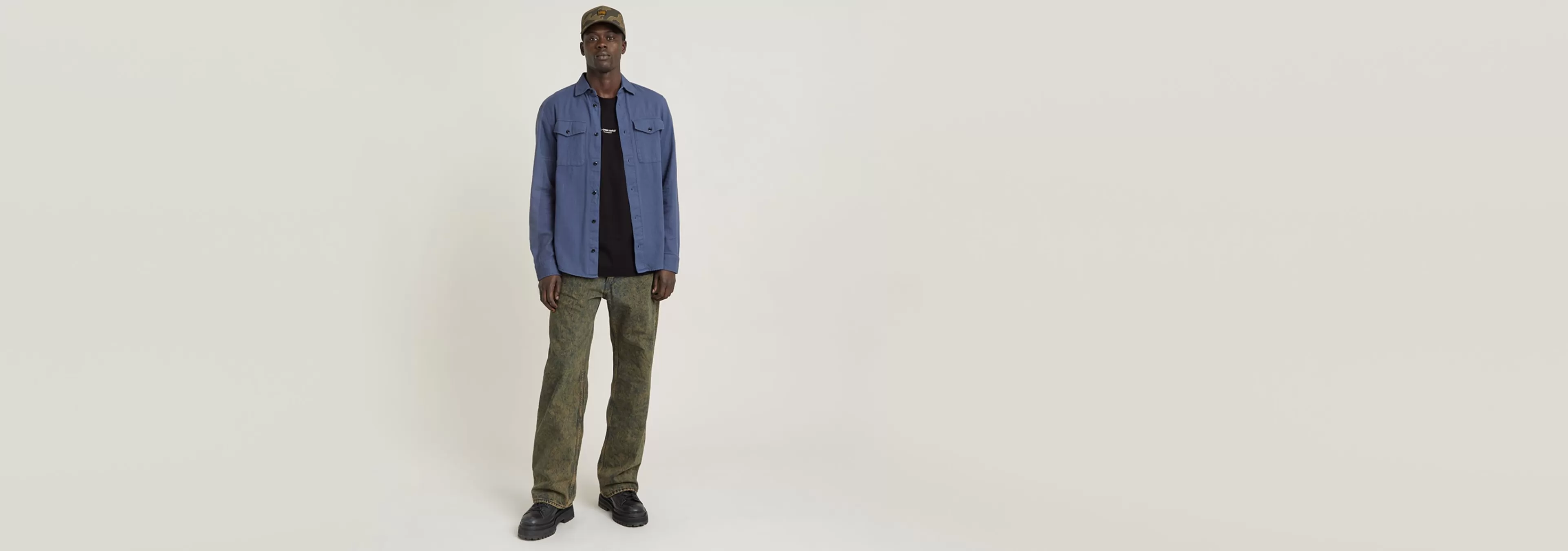 New G-Star Marine Slim Shirt vintage indigo gd