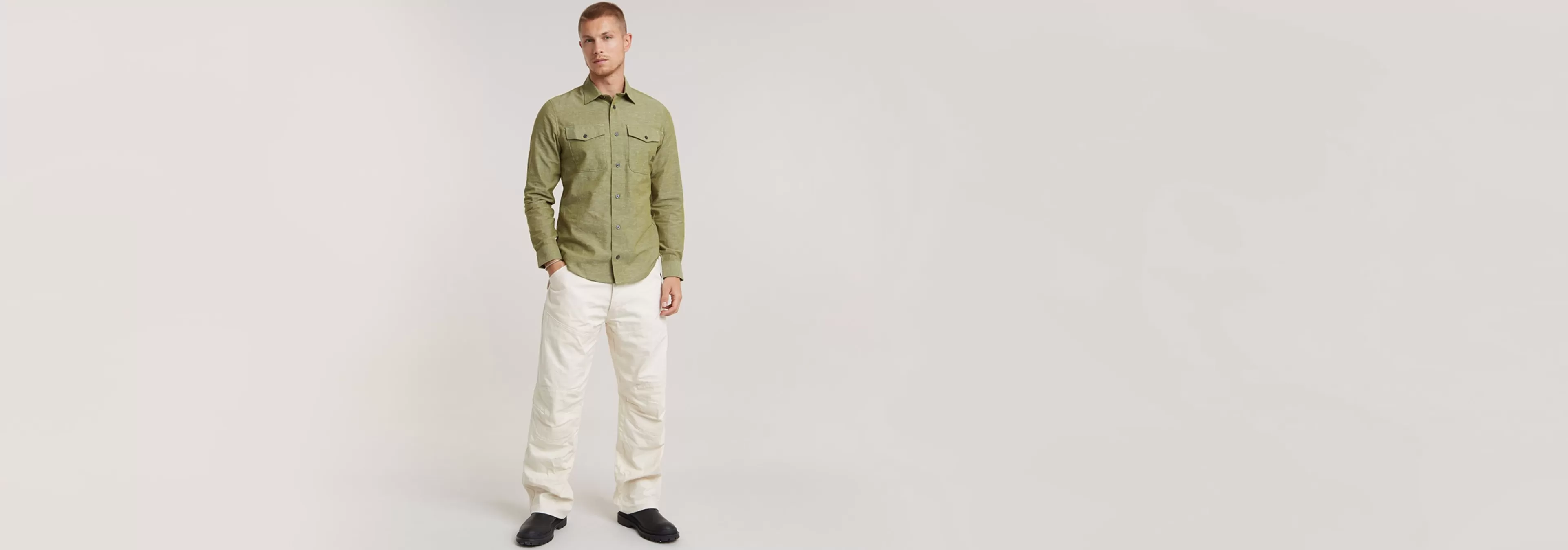 Outlet G-Star Marine Slim Shirt avocado/milk