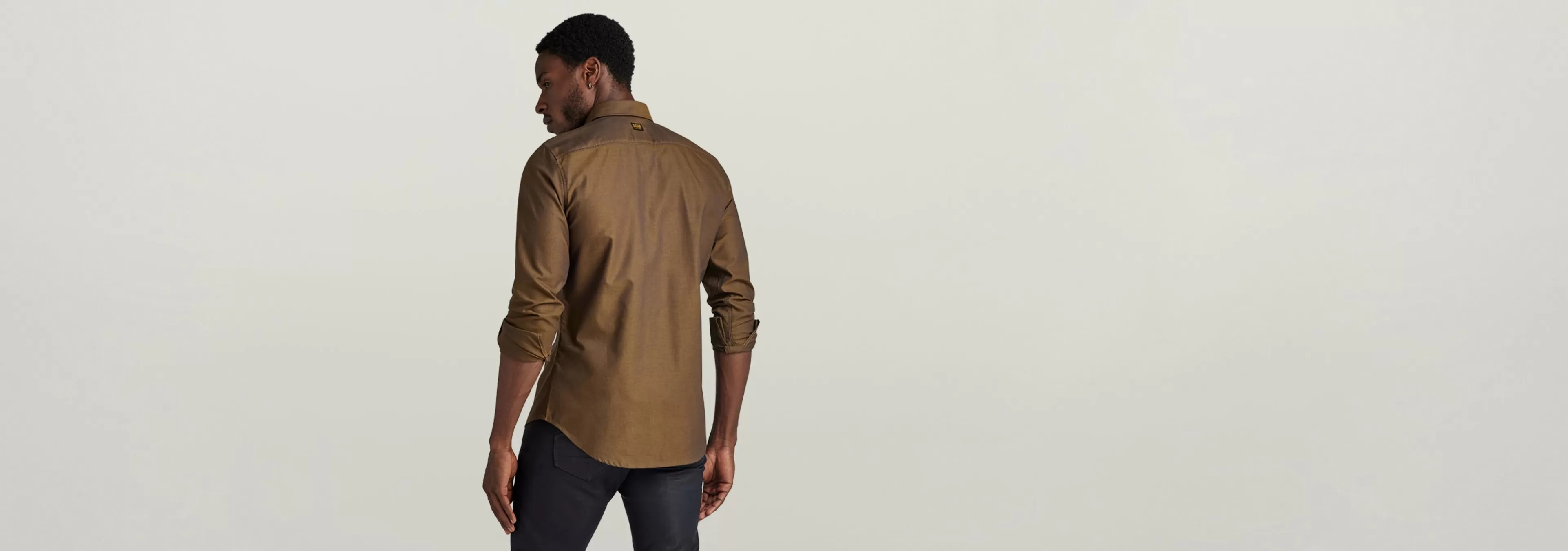 Discount G-Star Marine Slim Shirt tobacco/imperial blue oxford