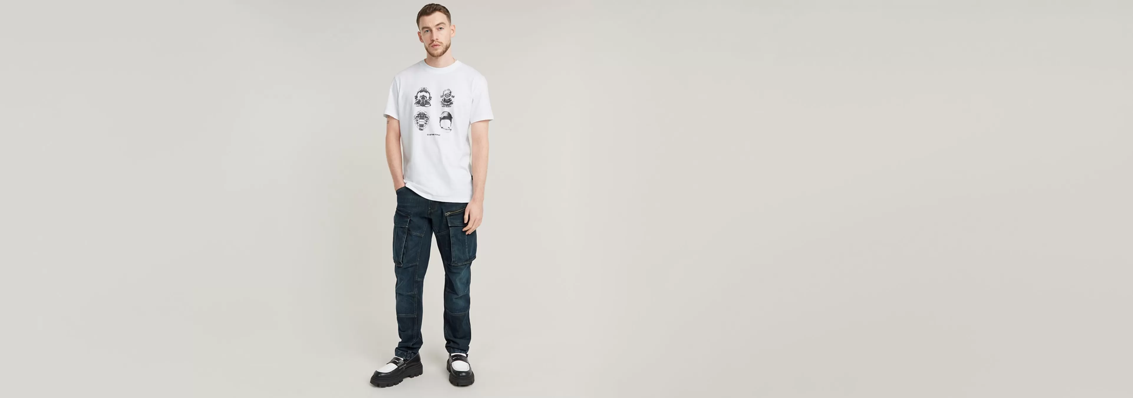 Discount G-Star Masks Graphic T-Shirt white