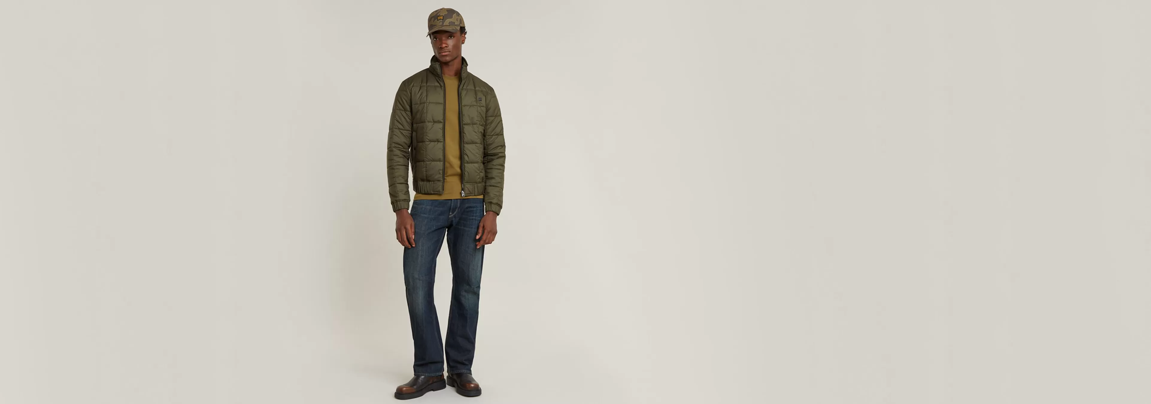 New G-Star Meefic Quilted Jack shadow olive