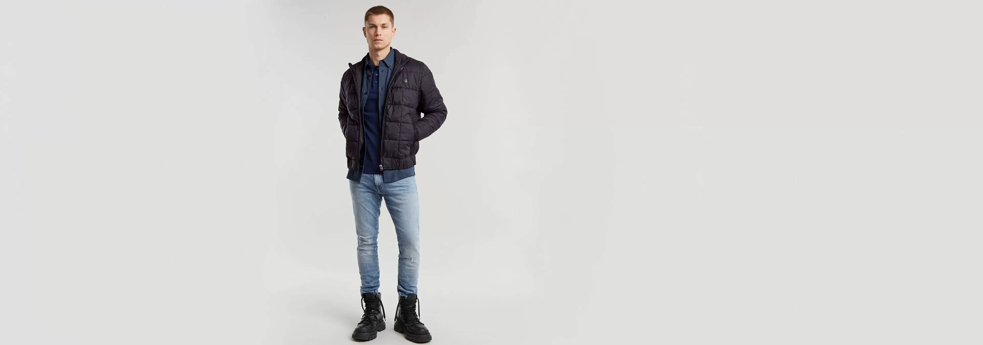 Shop G-Star Meefic Quilted Jack dark black
