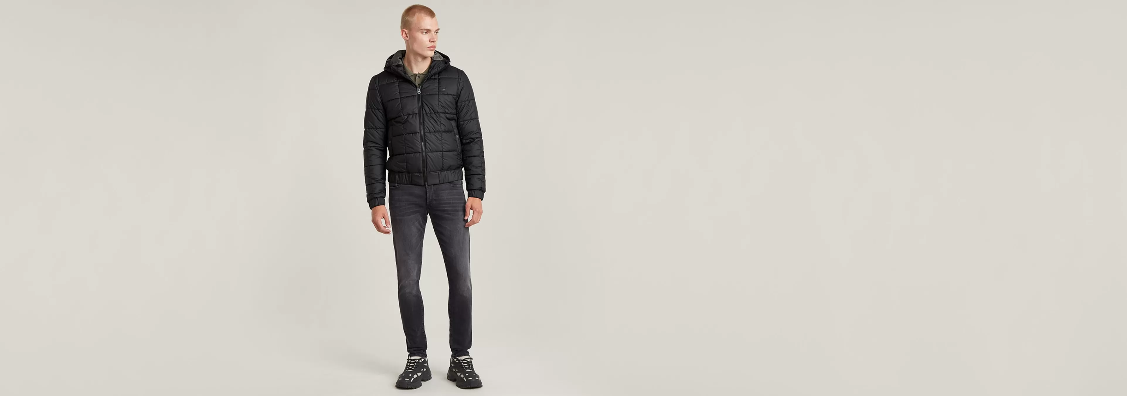 Discount G-Star Meefic Quilted Jack Met Capuchon dark black