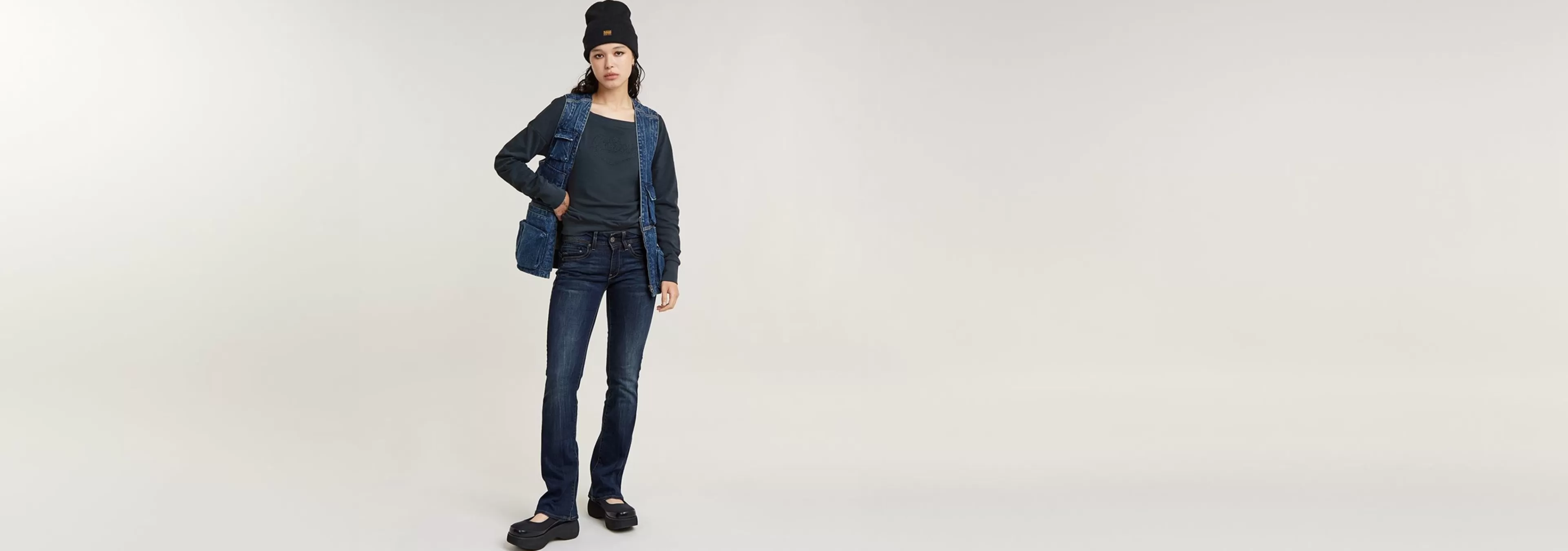 Best G-Star Midge Bootcut Jeans dark aged