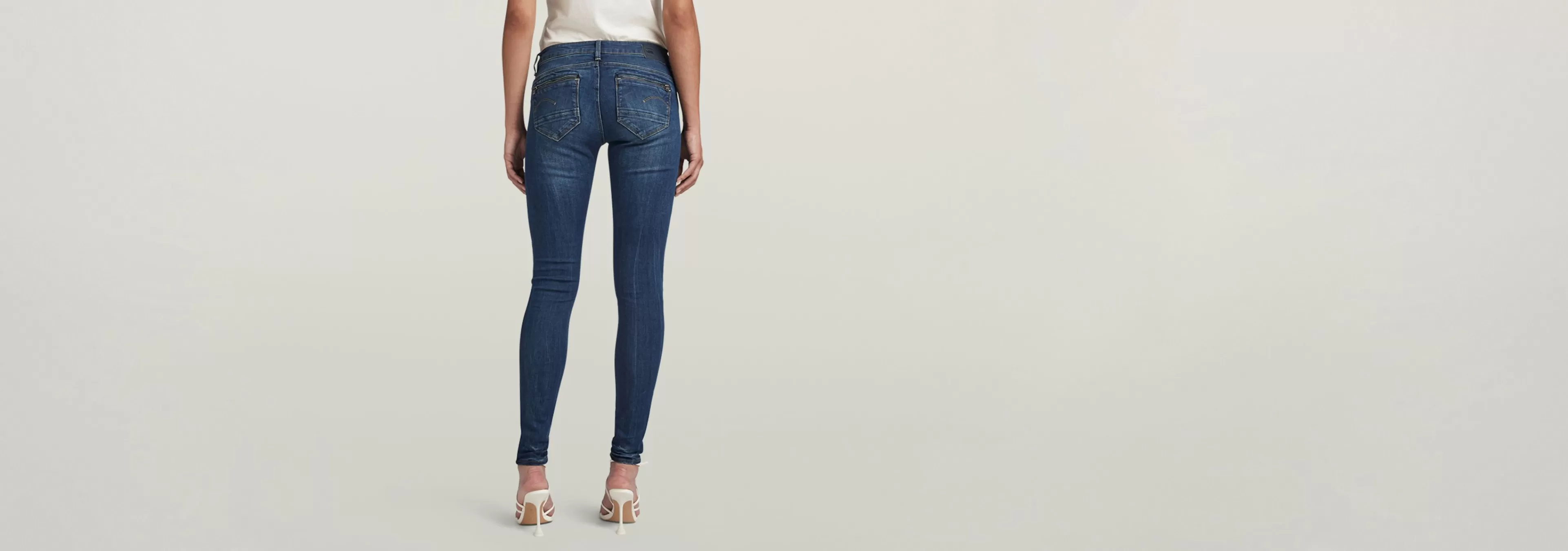 Flash Sale G-Star Midge Zip Mid-Waist Skinny Jeans dark aged