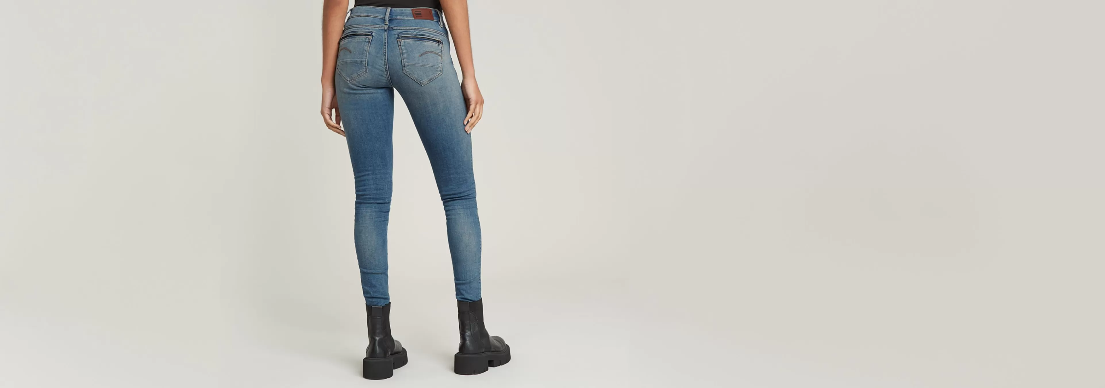 Sale G-Star Midge Zip Skinny Jeans light vintage aged destroy