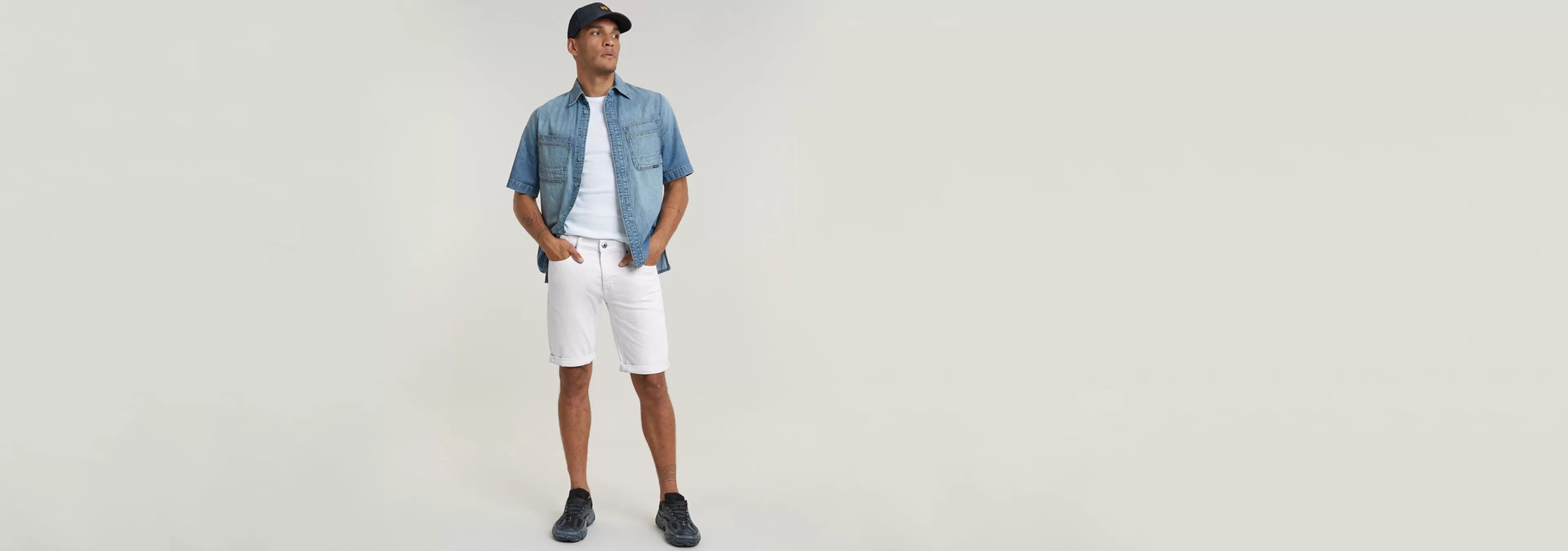 Best Sale G-Star Mosa Short paper white gd