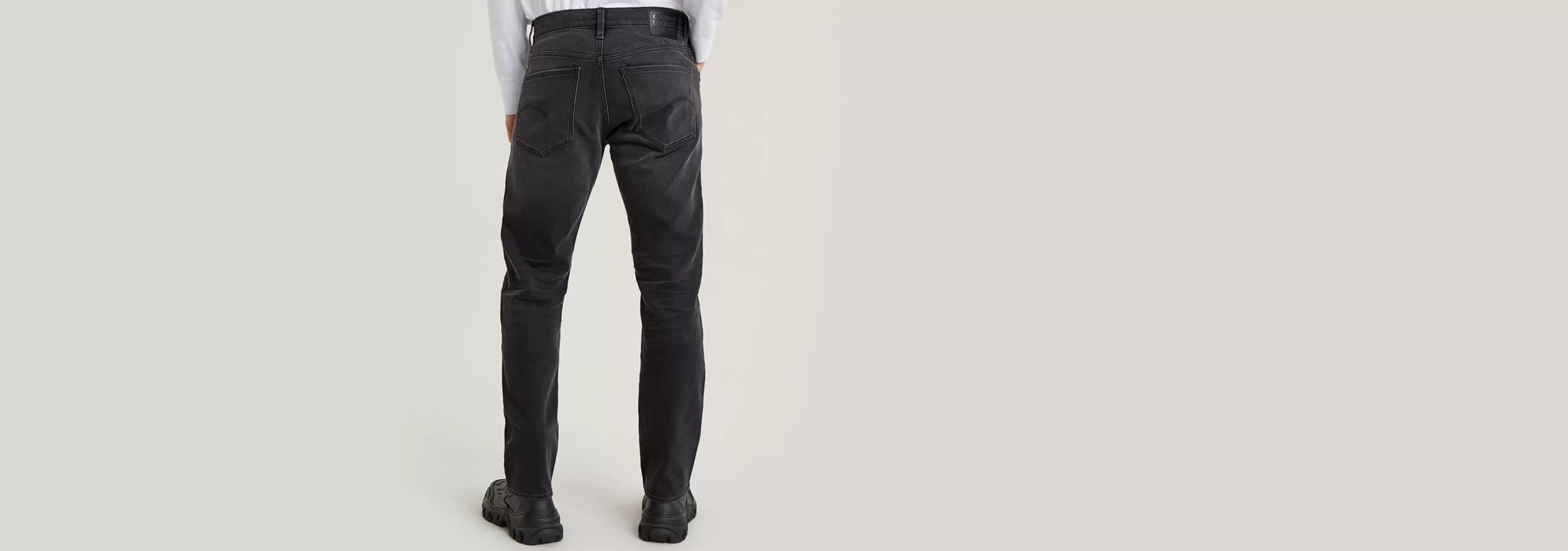Discount G-Star Mosa Straight Jeans worn in black moon