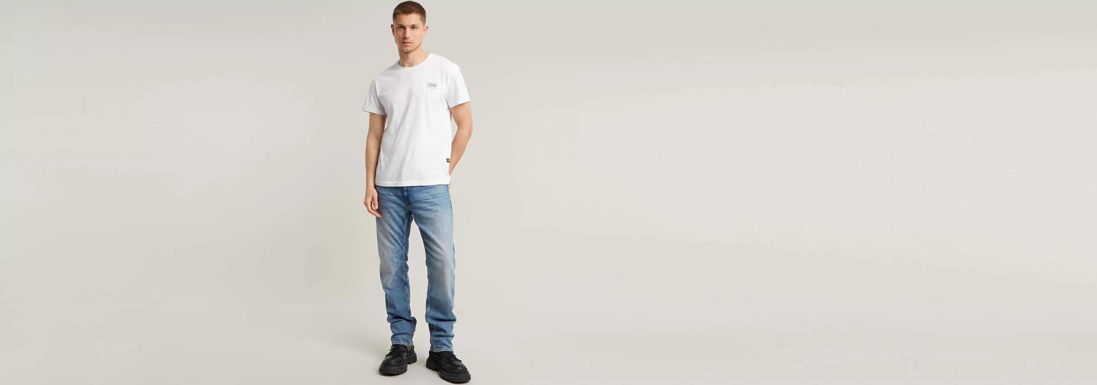 New G-Star Mosa Straight Jeans sun faded blue donau