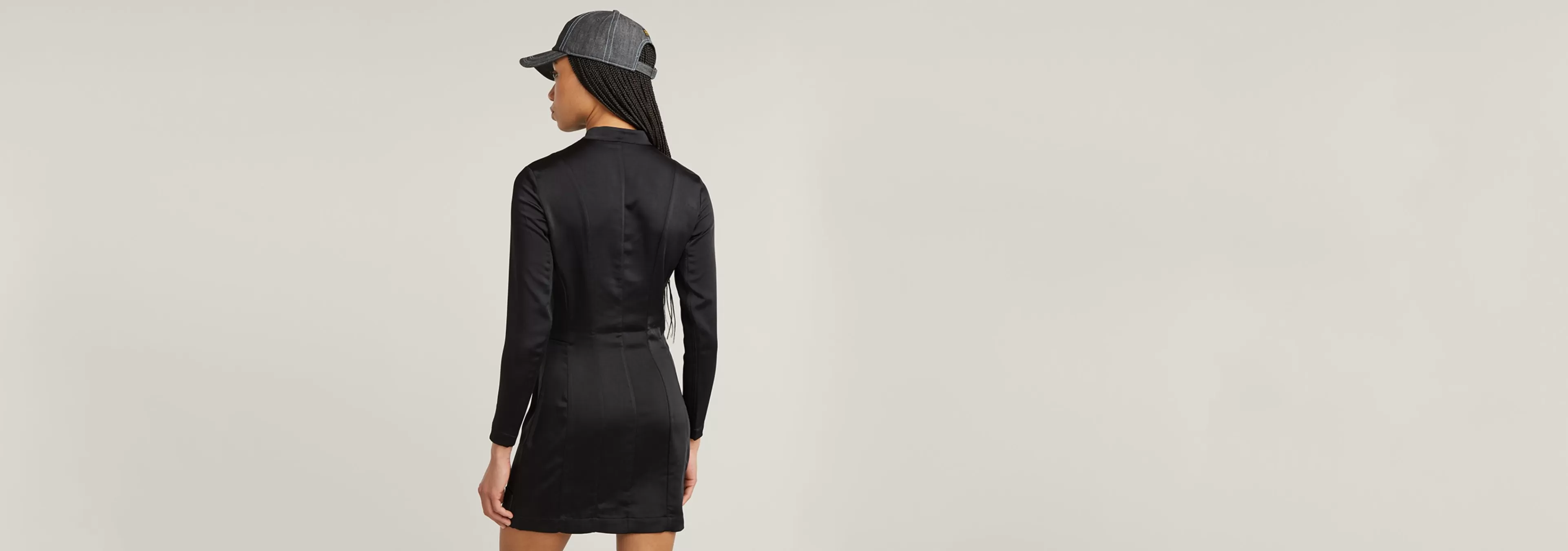 Store G-Star Moto Fitted Jurk dark black