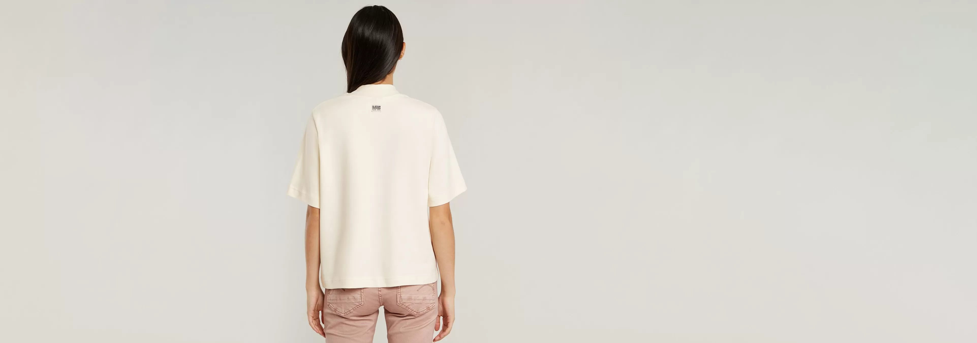 Shop G-Star Moto Logo Korte Col Top eggnog