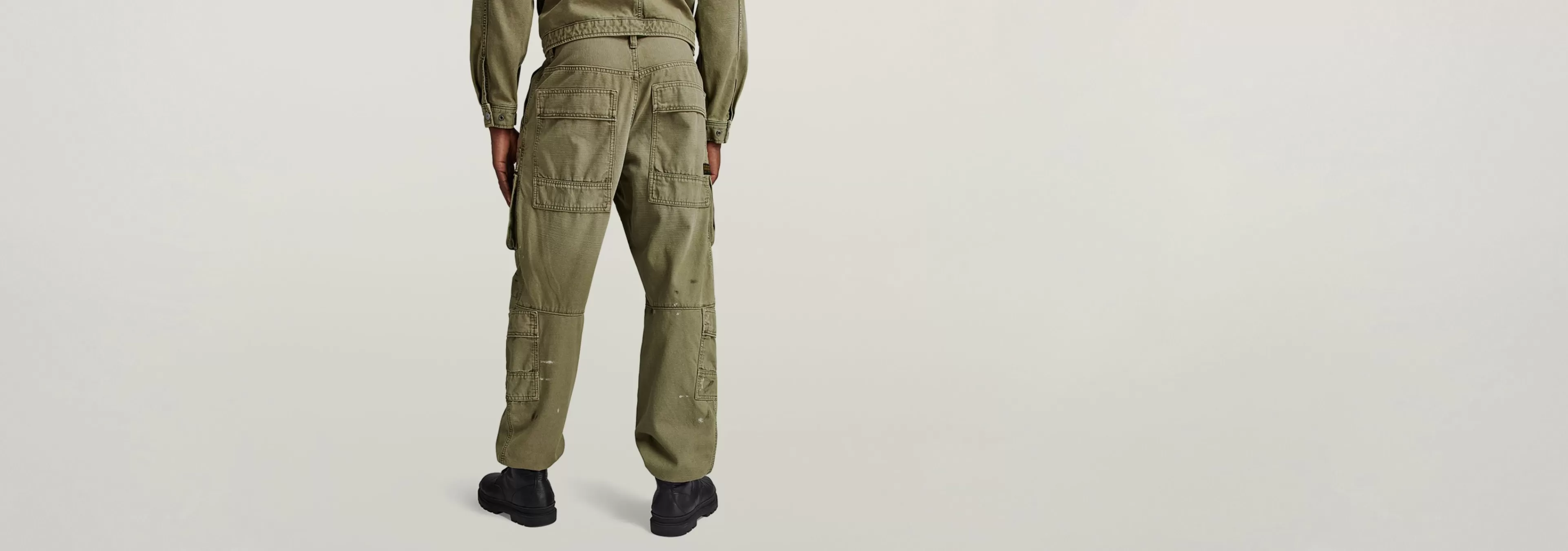 Shop G-Star Multi Pocket Cargo Relaxed Jeans renaissance faded shamrock gd