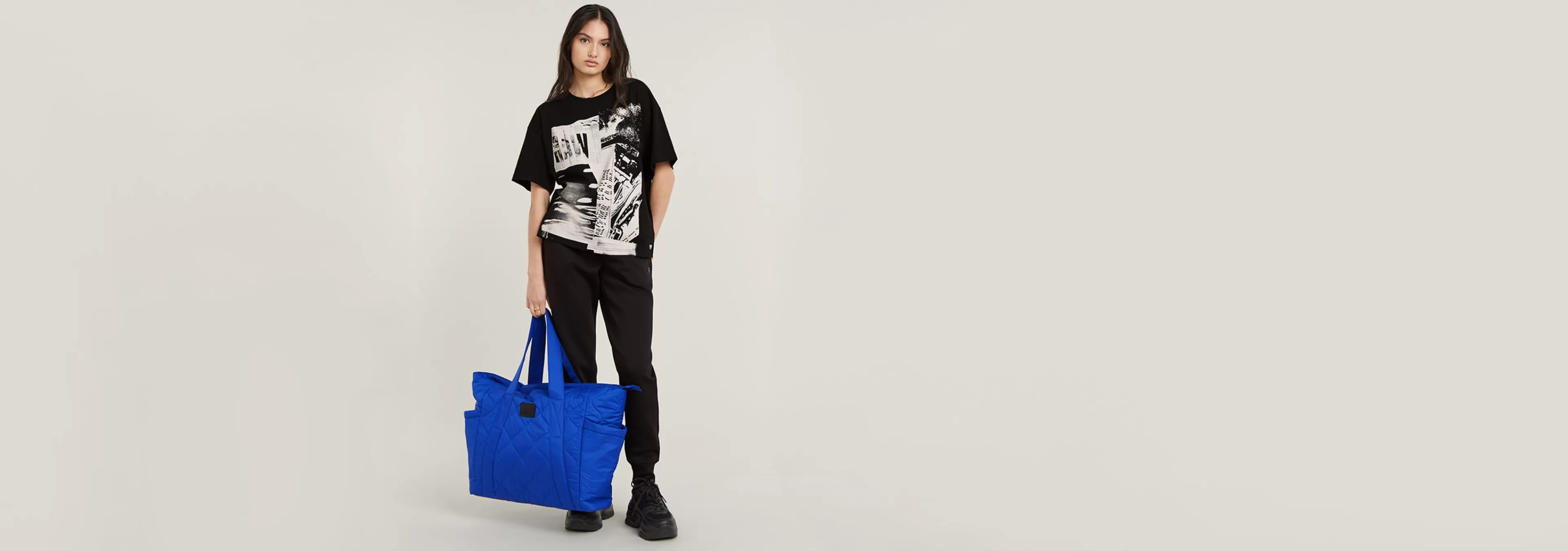 Best Sale G-Star Multi Print Loose Top dark black