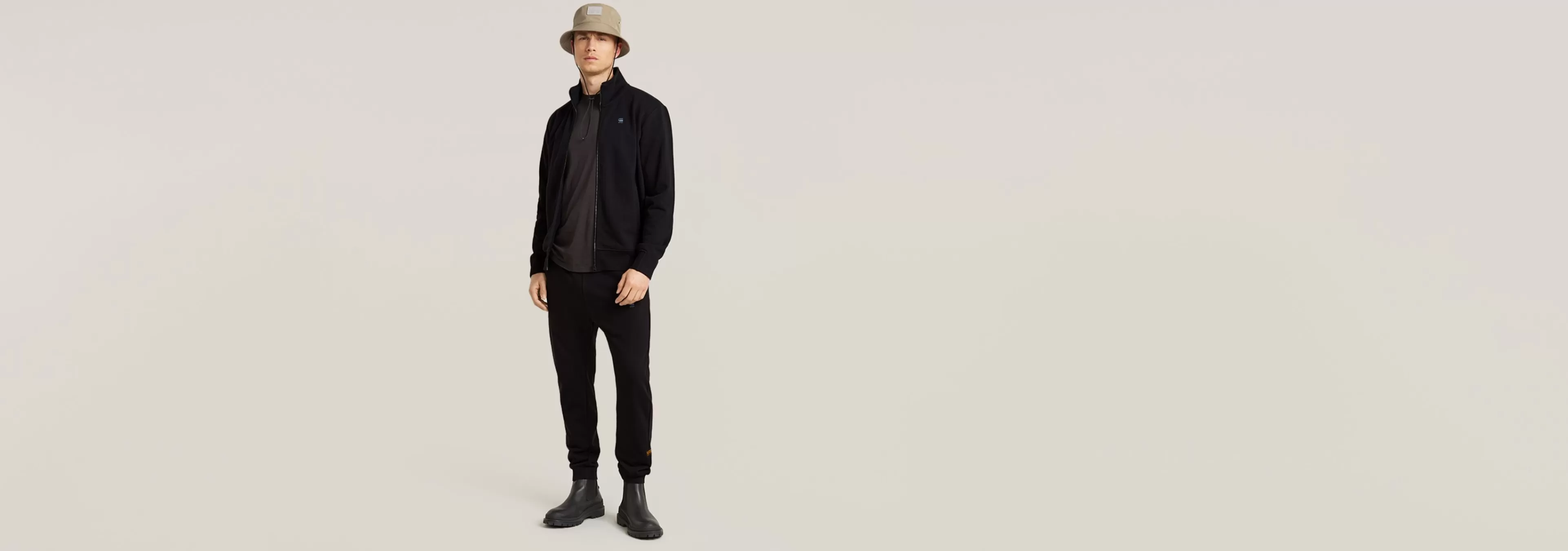 Hot G-Star Nifous Sweater Met Rits dark black