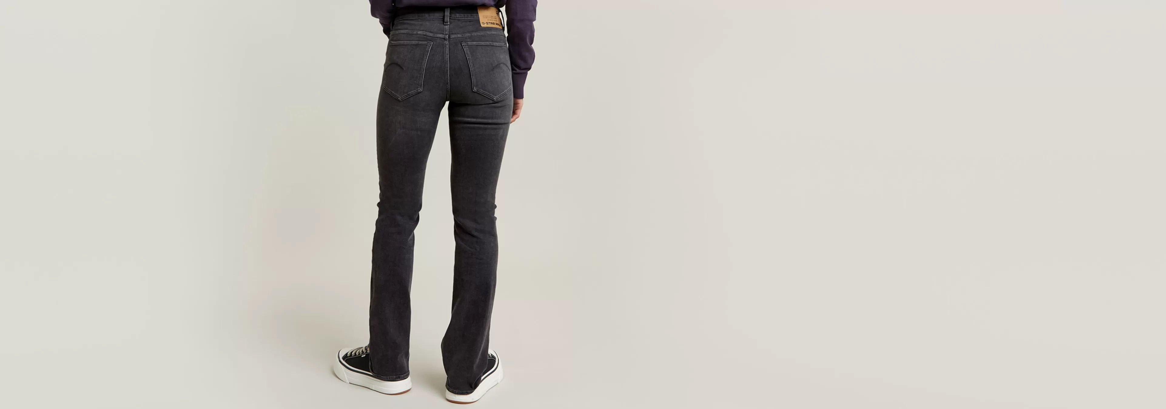 Cheap G-Star Noxer Bootcut Jeans worn in black moon