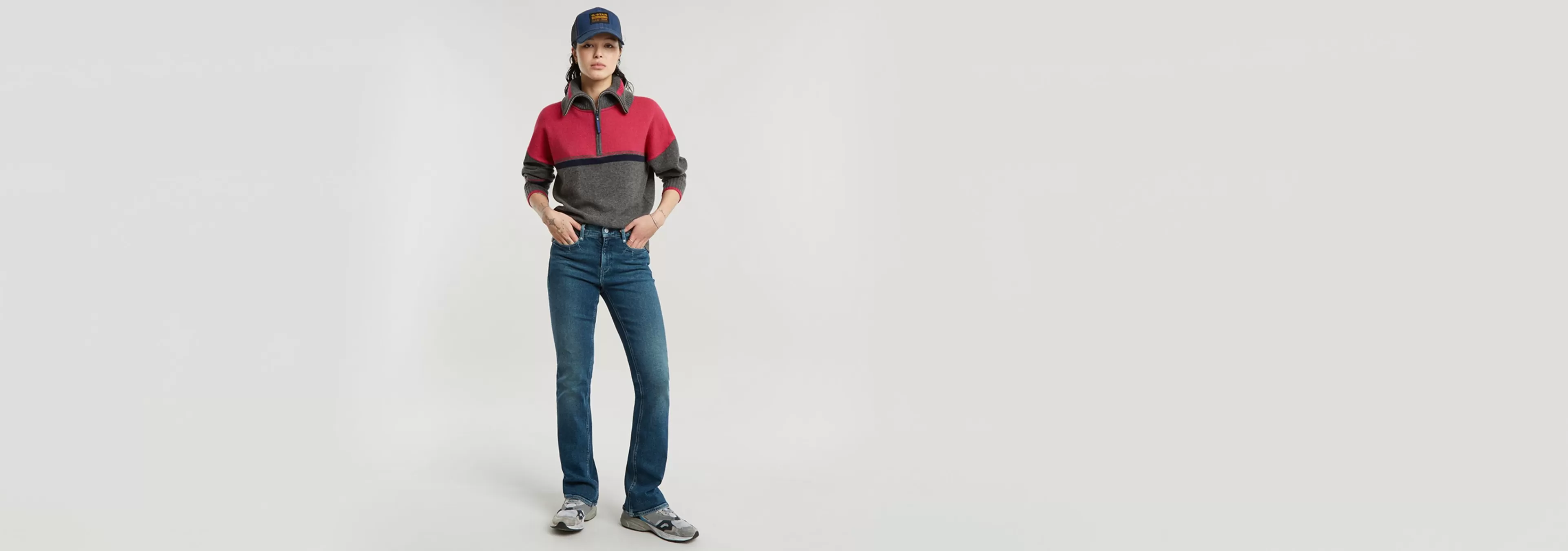 Online G-Star Noxer Bootcut Jeans worn in meadows