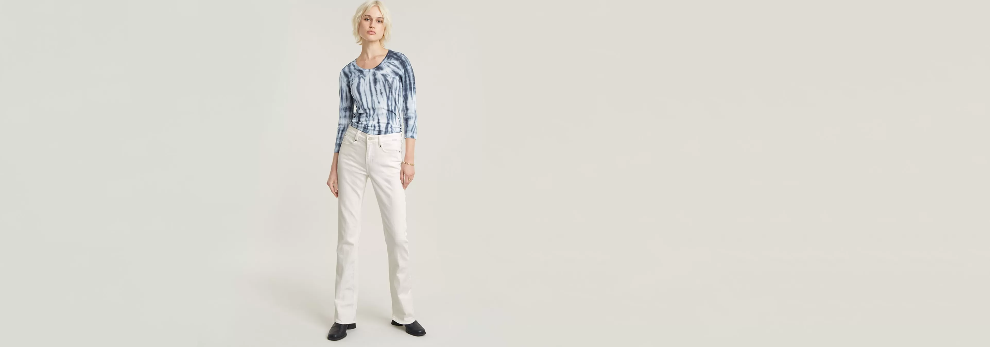 Outlet G-Star Noxer Bootcut Jeans lt chalk gd