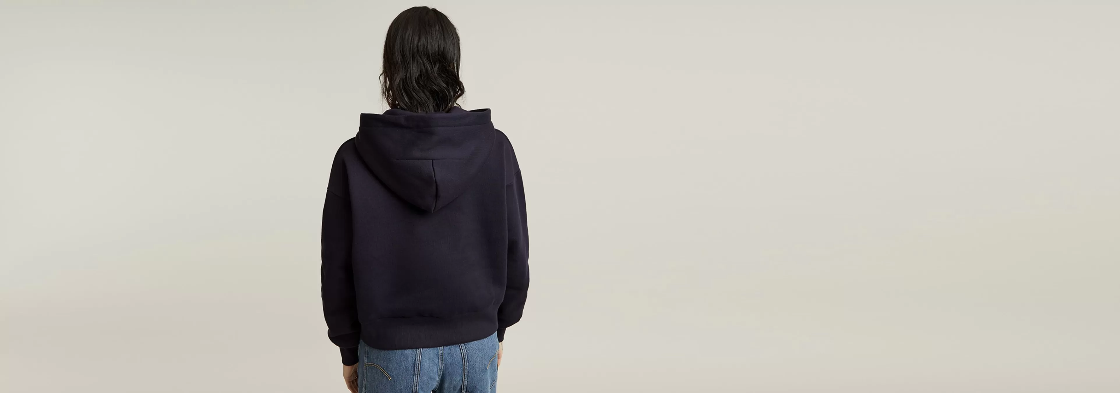 Hot G-Star Old Skool Logo Loose Hoodie osaka blue
