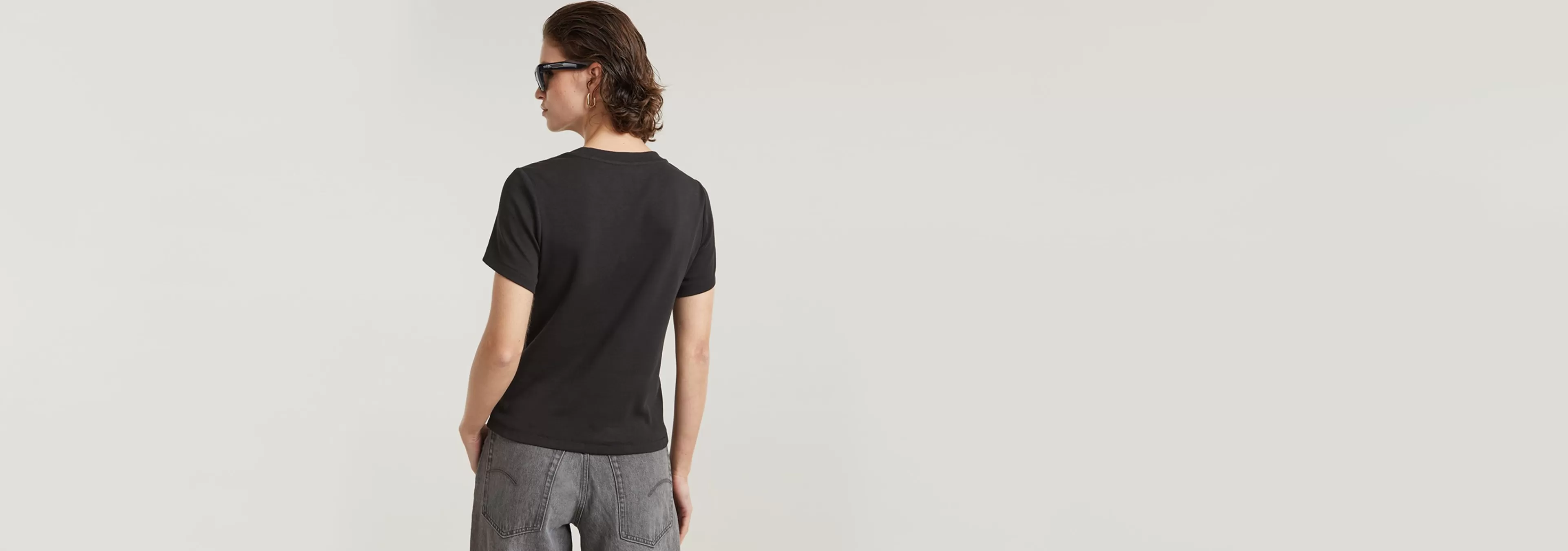 Clearance G-Star Old Skool Logo Top dark black