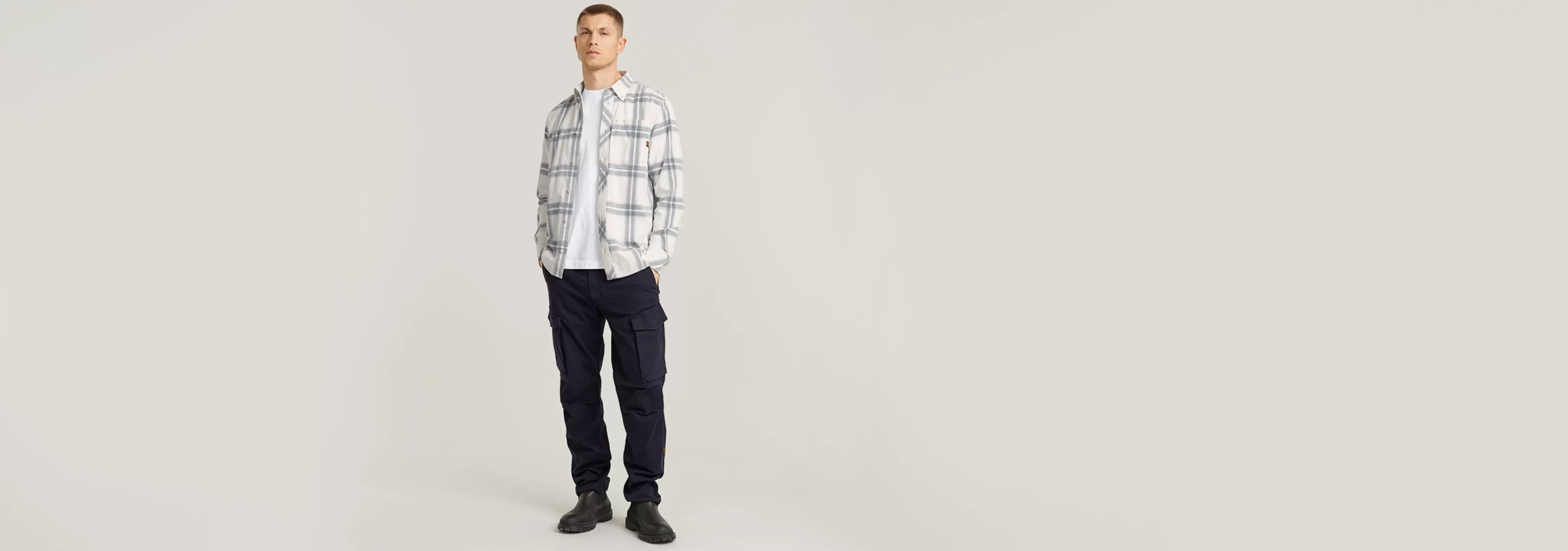 Hot G-Star One Pocket Regular Shirt milk hank check