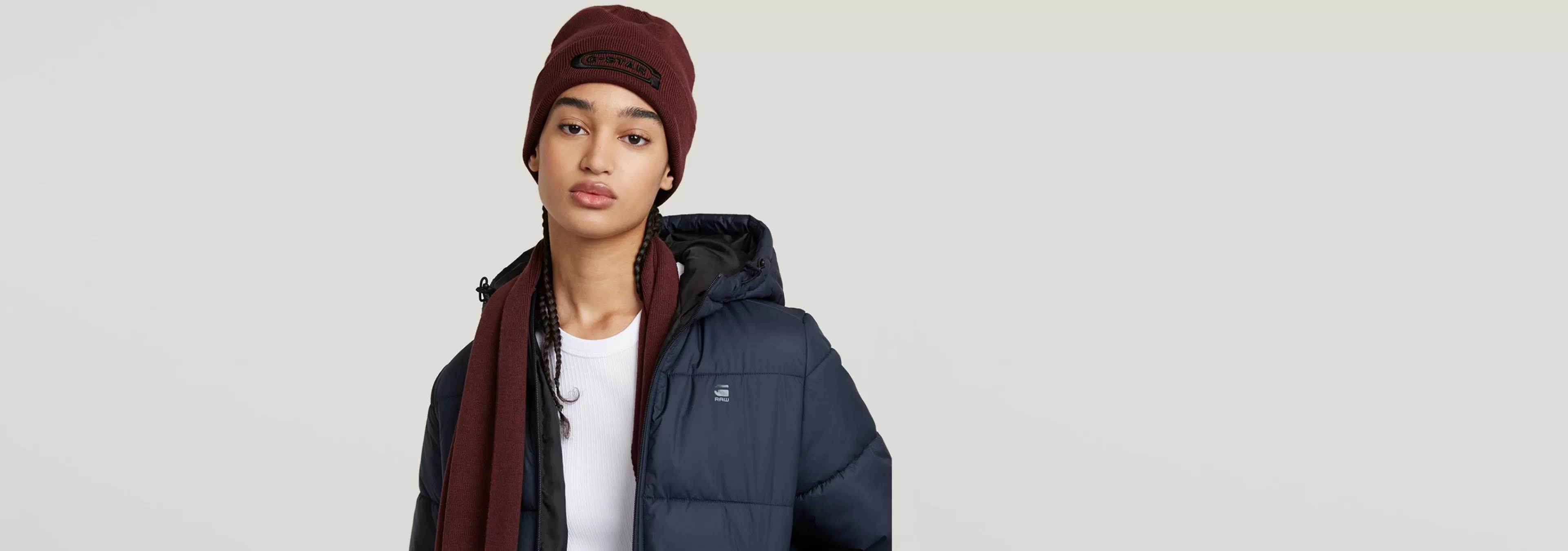 Best G-Star Originals Artwork Long Beanie Dark Port Red
