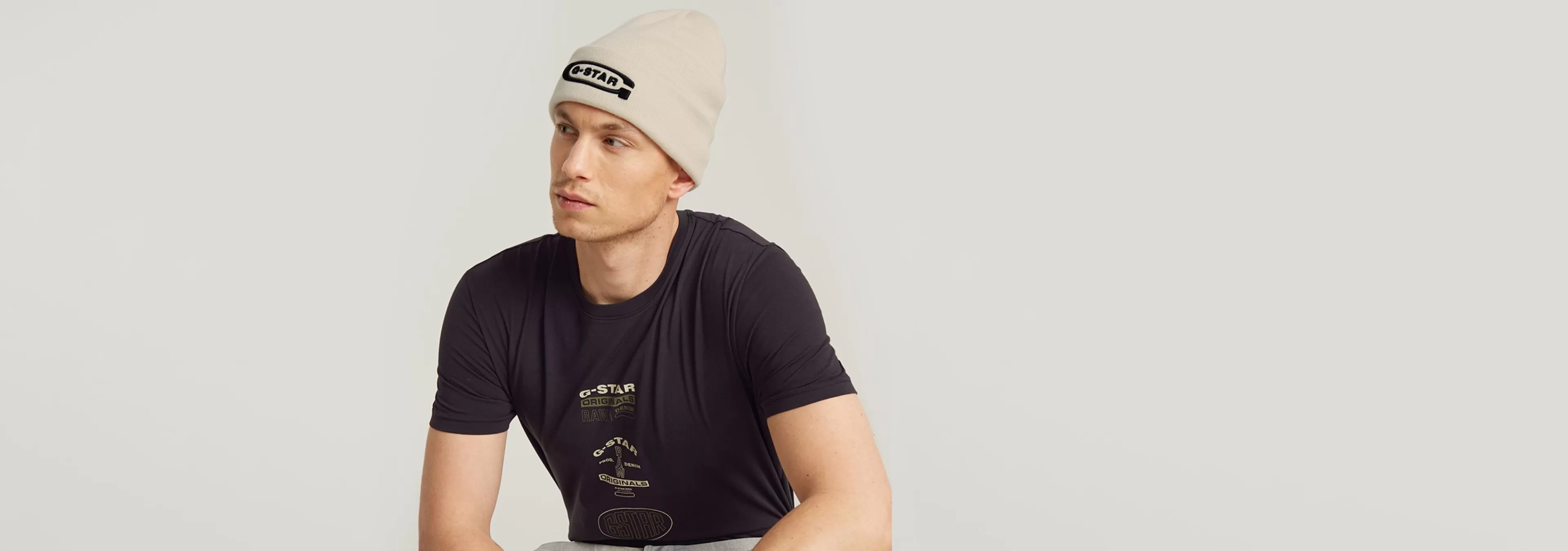 Outlet G-Star Originals Artwork Long Beanie Chalk