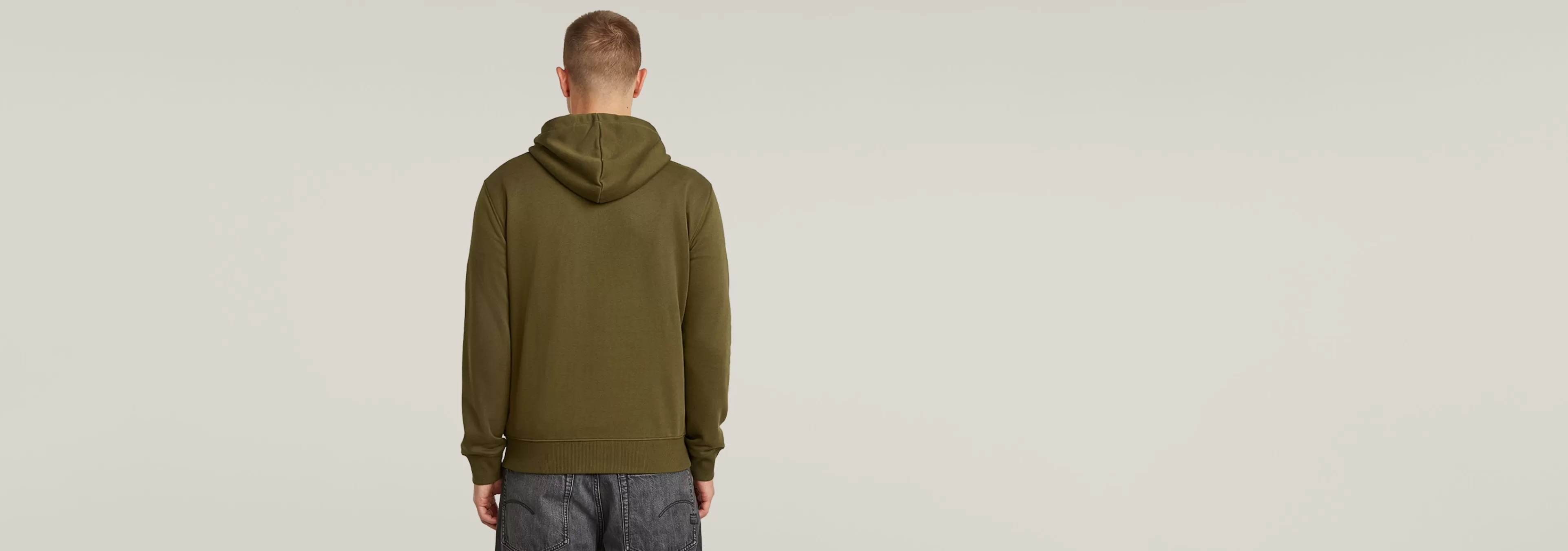 Cheap G-Star Originals Logo Hoodie dark olive