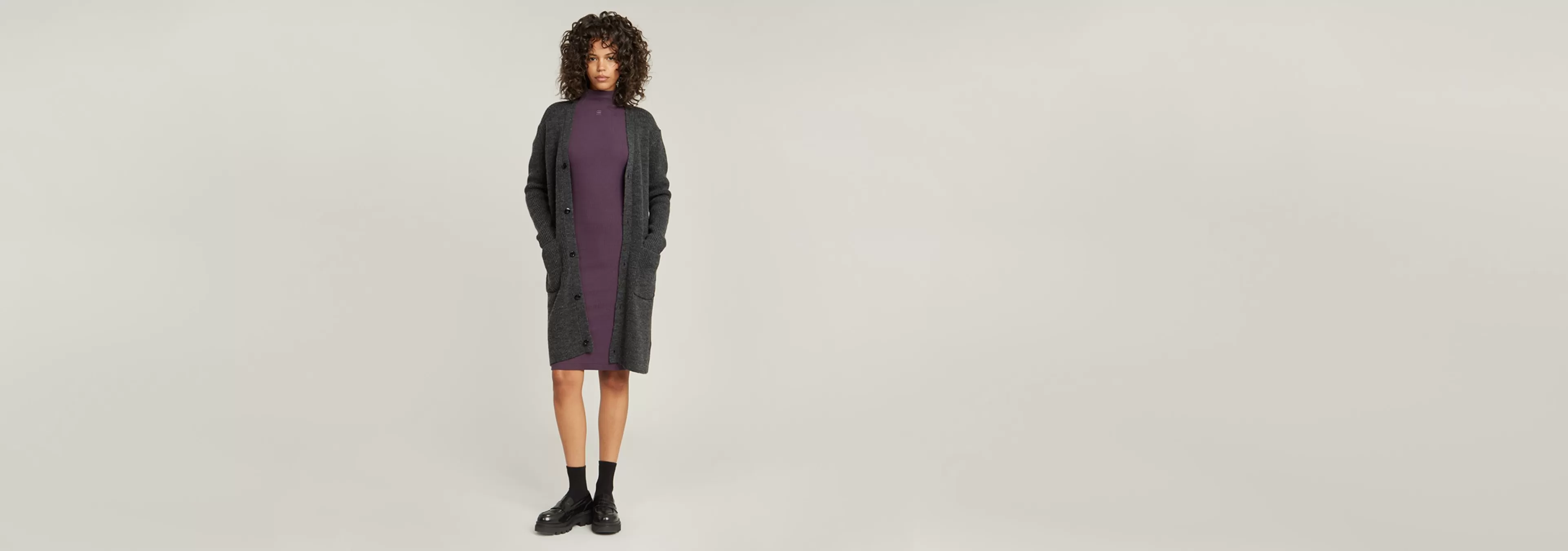 Store G-Star Oristel Gebreid Vest dark grey heather