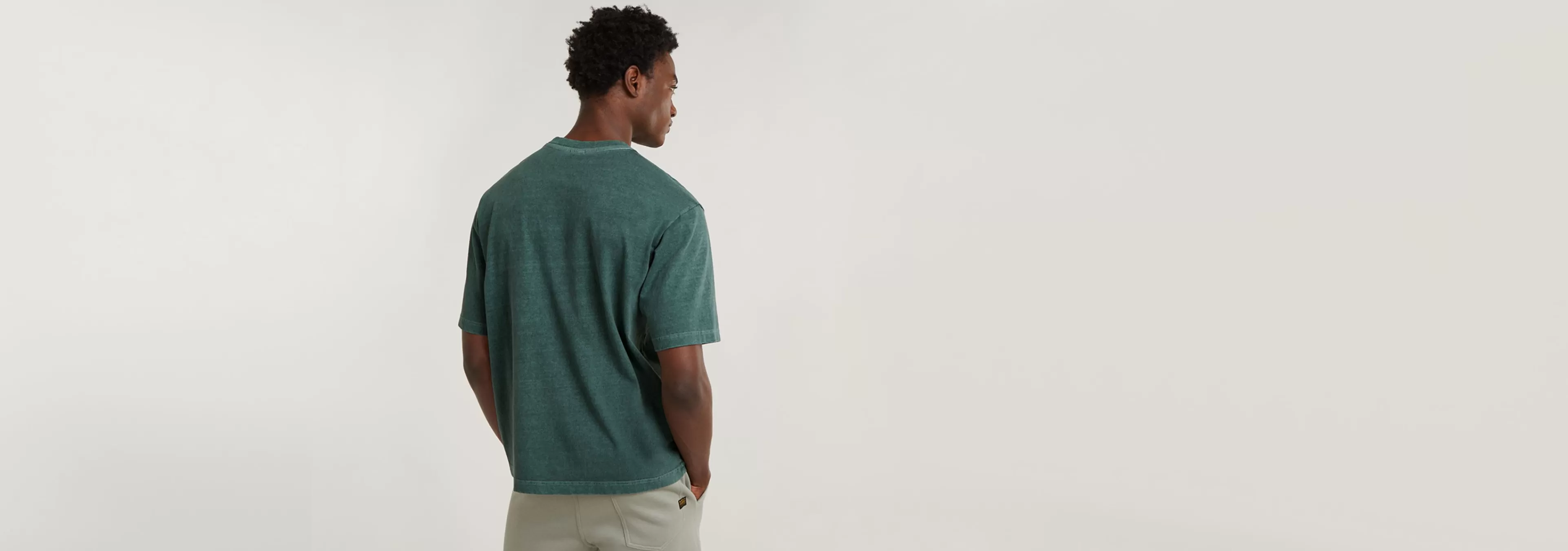 Outlet G-Star Overdyed Center Chest Boxy T-Shirt blue spruce gd