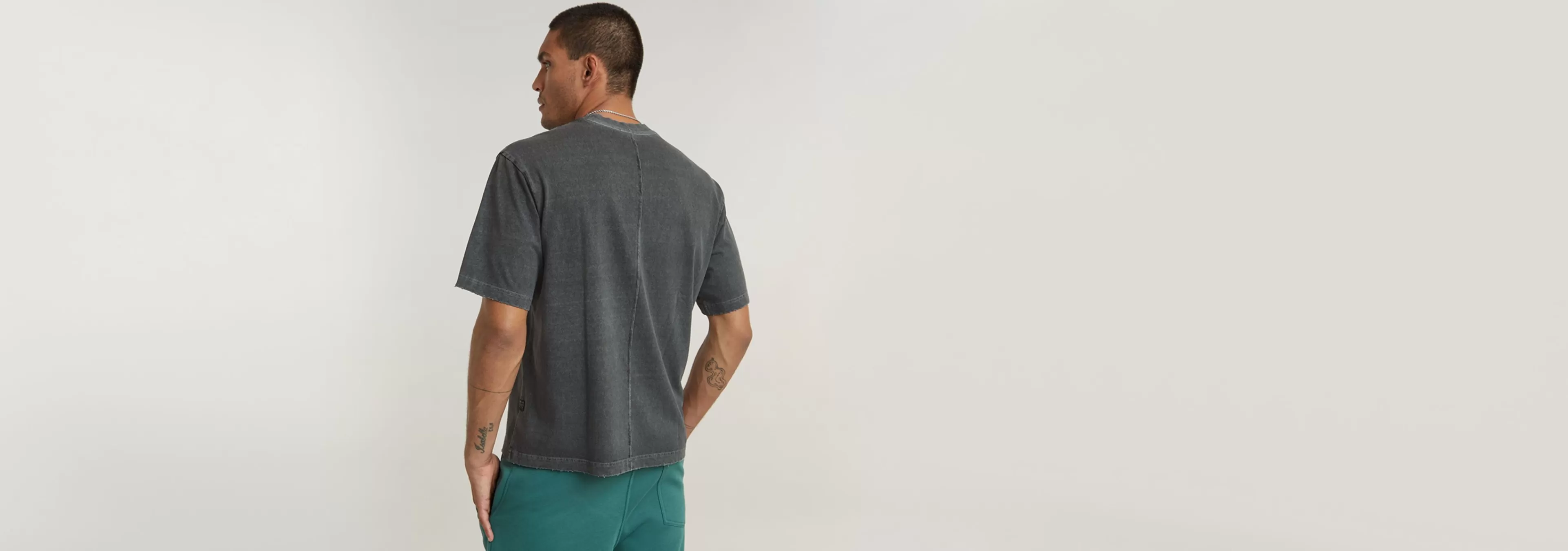 Discount G-Star Overdyed Destroyed Boxy T-Shirt gs grey gd