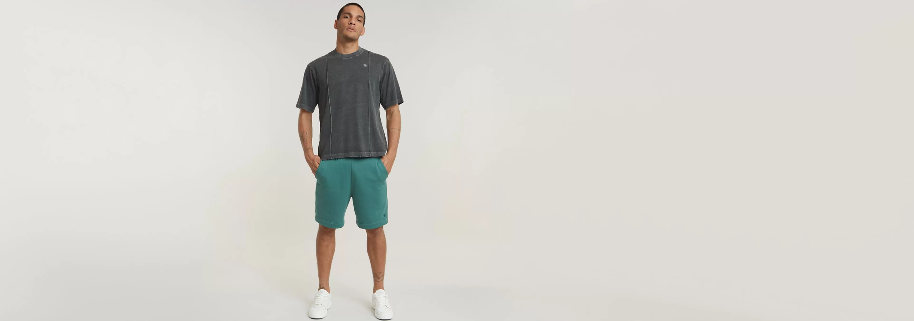Discount G-Star Overdyed Destroyed Boxy T-Shirt gs grey gd