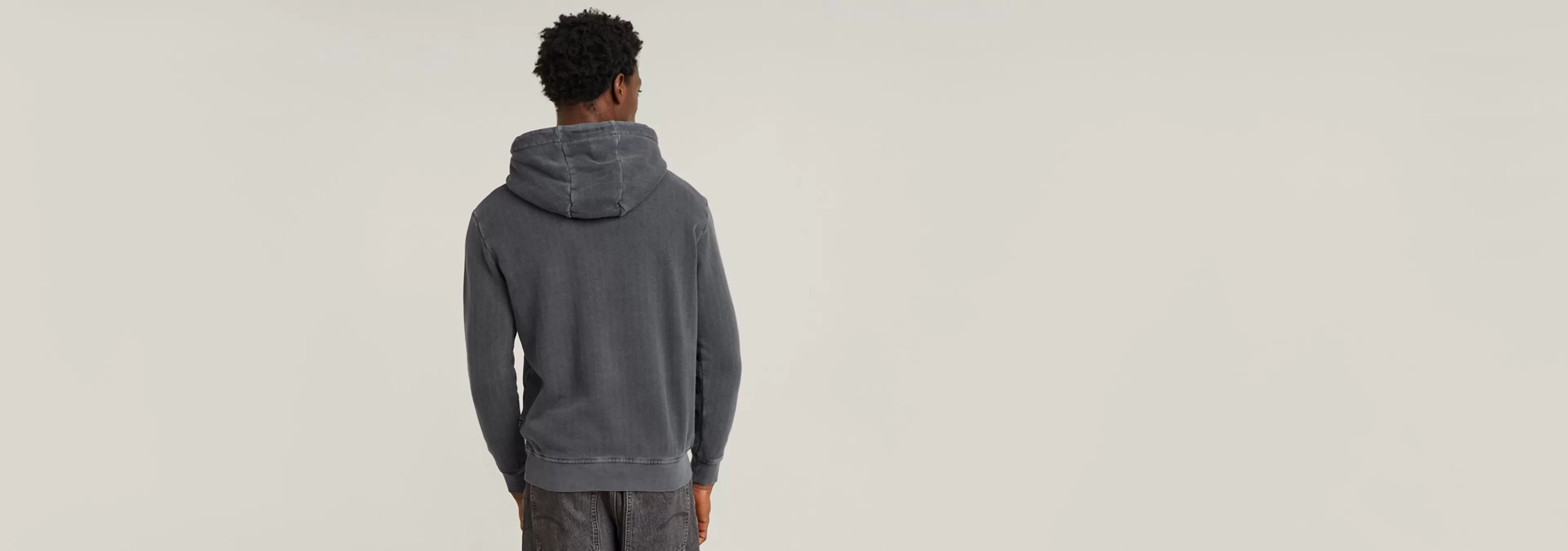 Hot G-Star Overdyed Hoodie dark black garment dyed