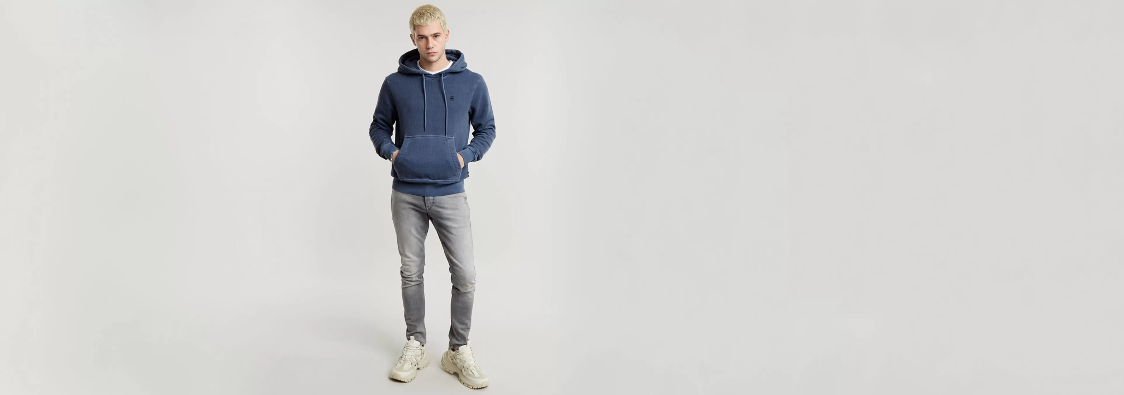 Best G-Star Overdyed Hoodie dk sea blue gd