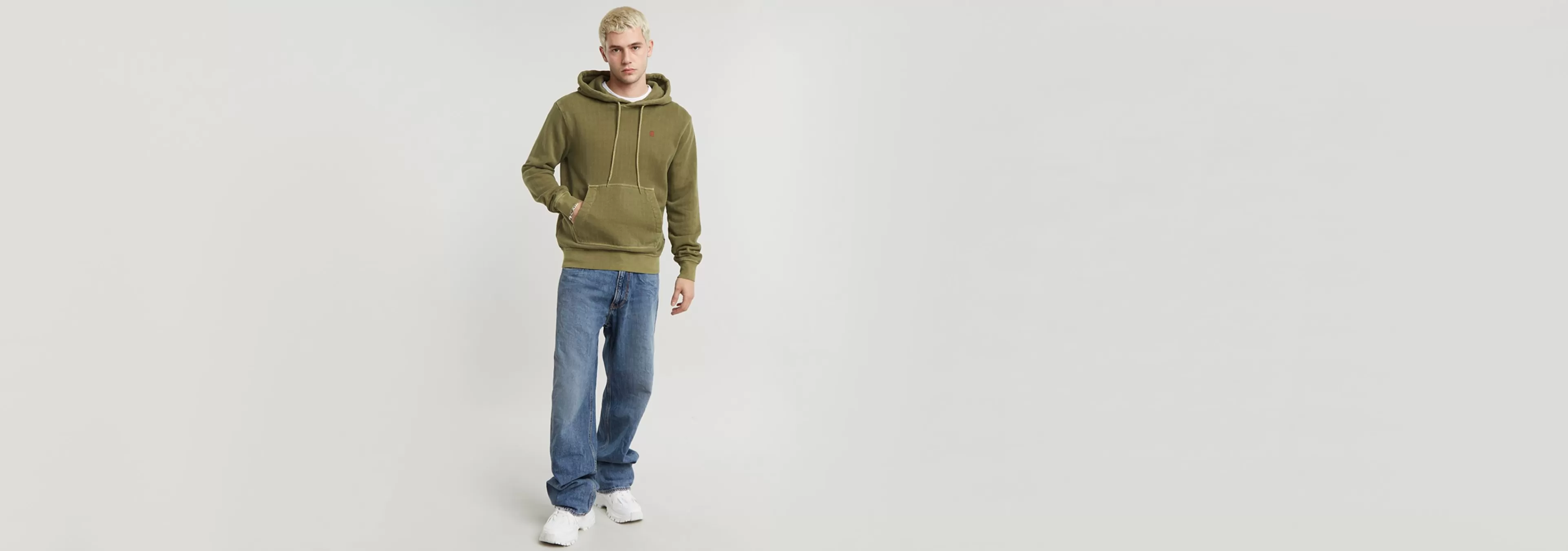 Store G-Star Overdyed Hoodie shadow olive