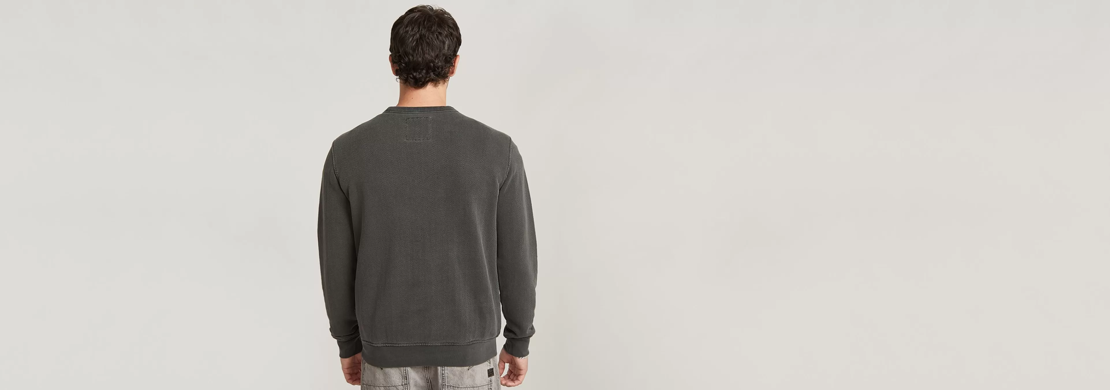 Discount G-Star Overdyed Sweater dark black garment dyed