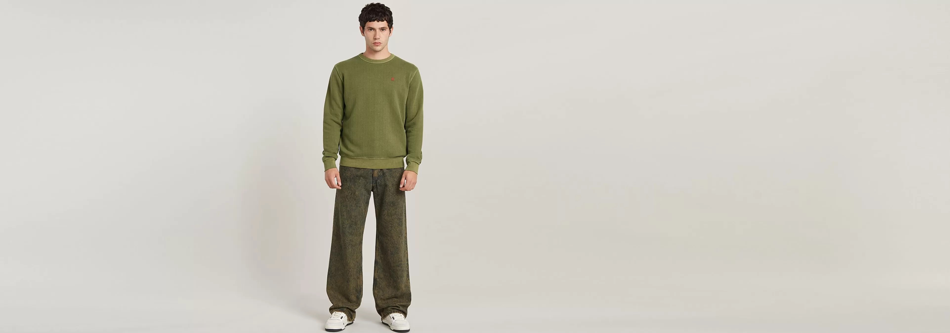 Clearance G-Star Overdyed Sweater shadow olive