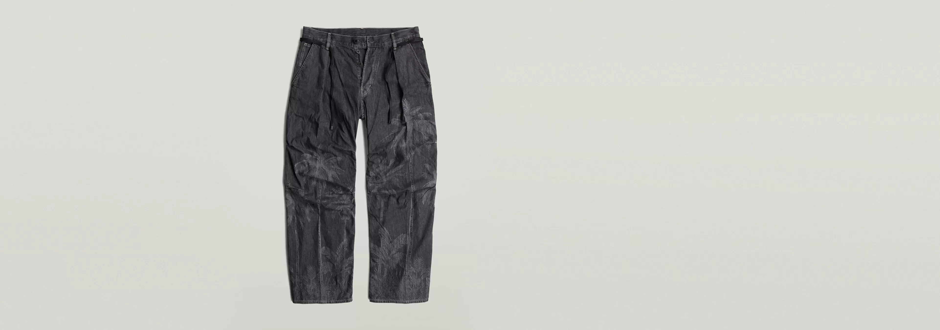 Discount G-Star Palm Pleated Denim Broek faded acero grey