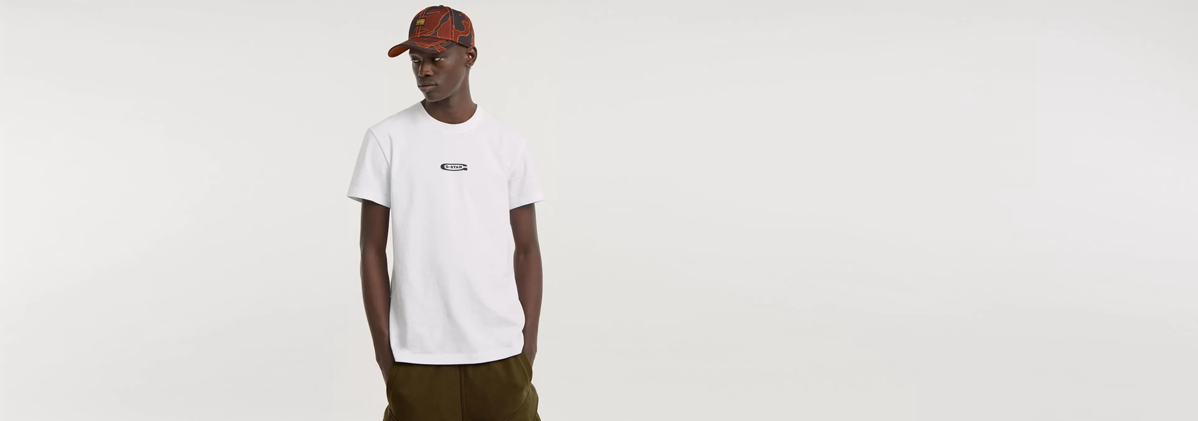Hot G-Star Photo Print T-Shirt white carpark