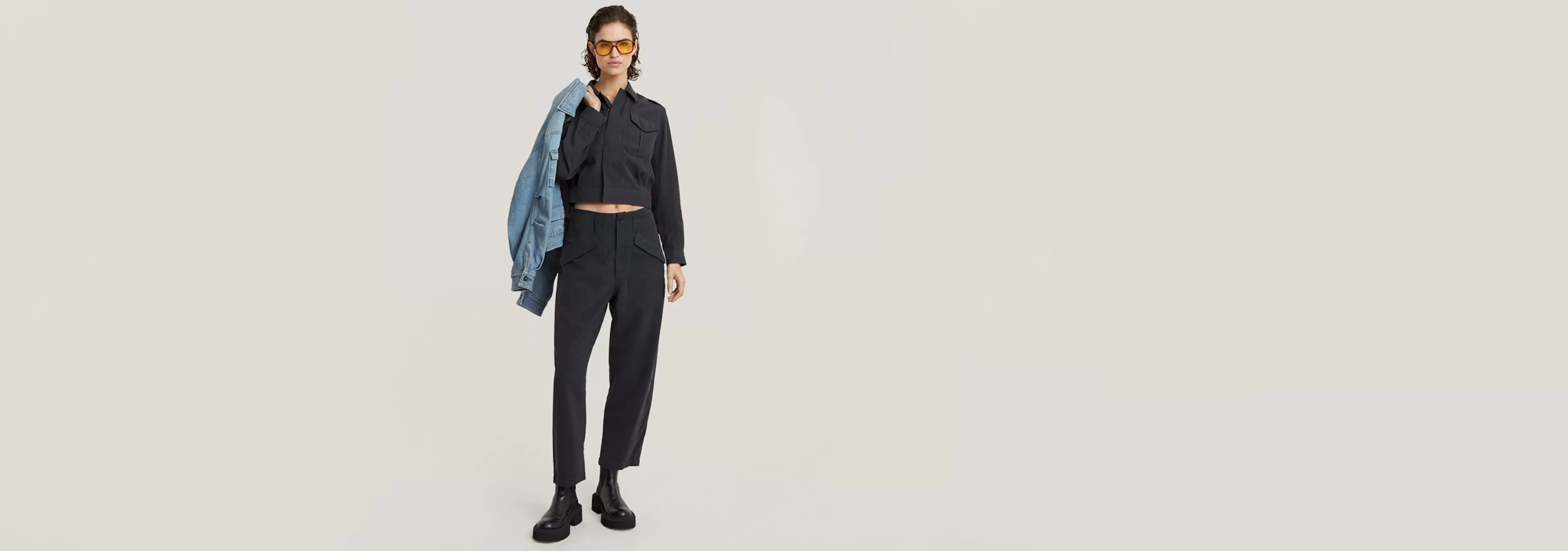 Online G-Star Pilot Broek Cropped petrol