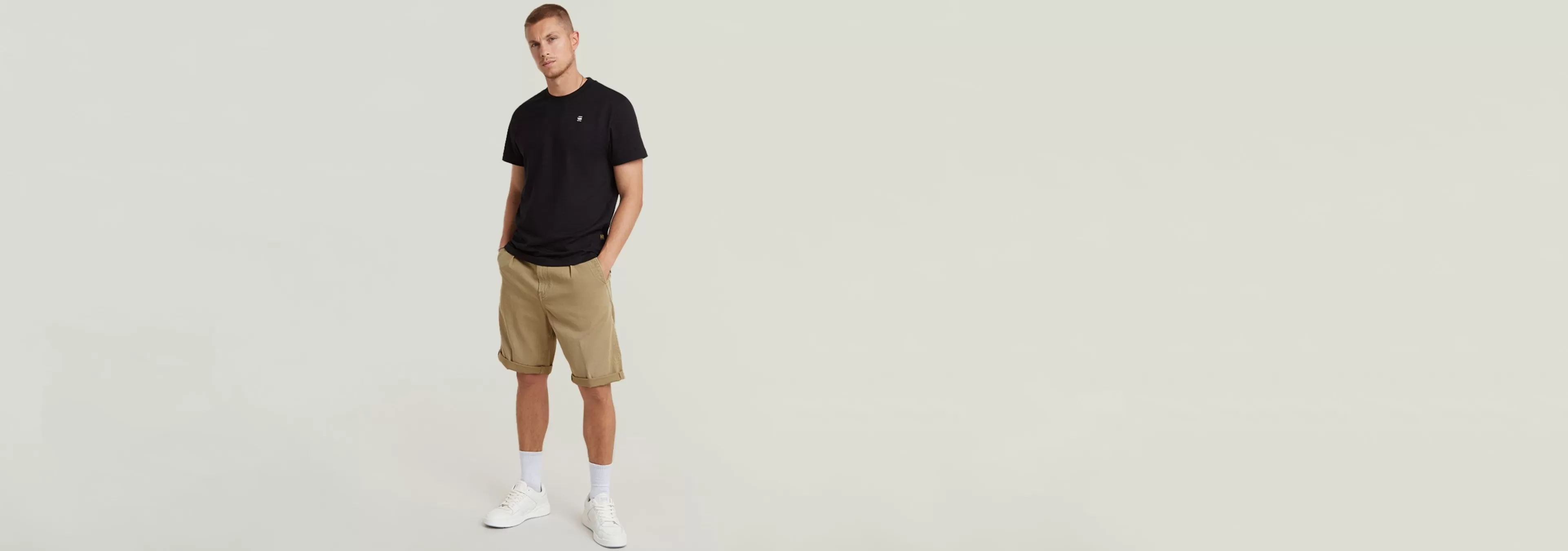 New G-Star Pleated Chino Short safari