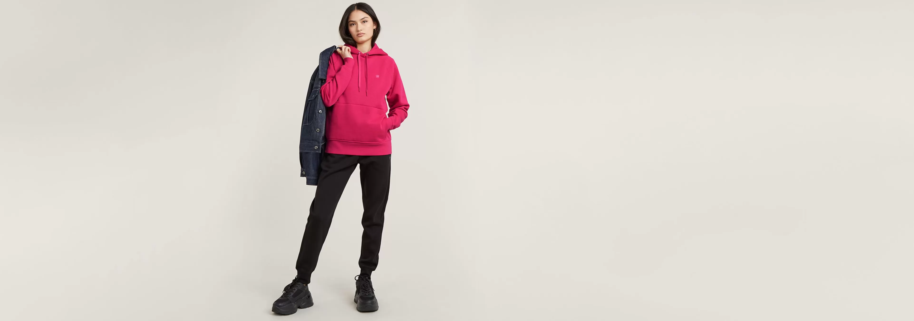 Fashion G-Star Premium Core 2.0 Hoodie pink peacock