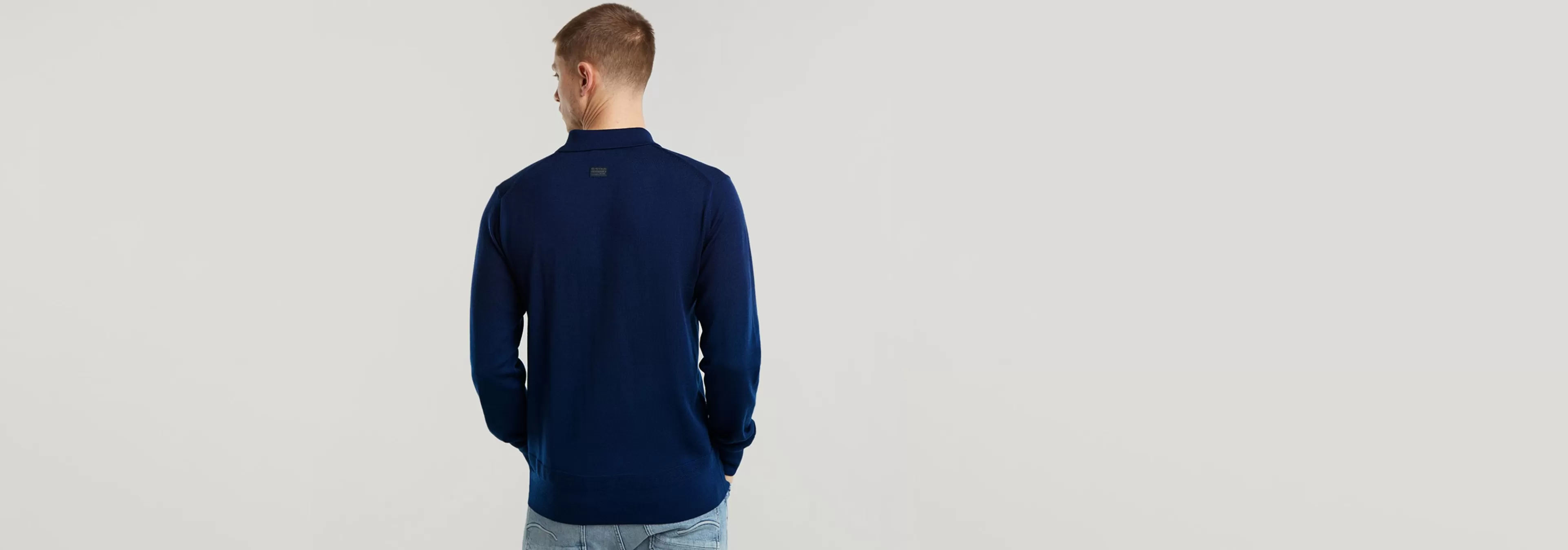 Discount G-Star Premium Core Dunda Gebreide Polo imperial blue