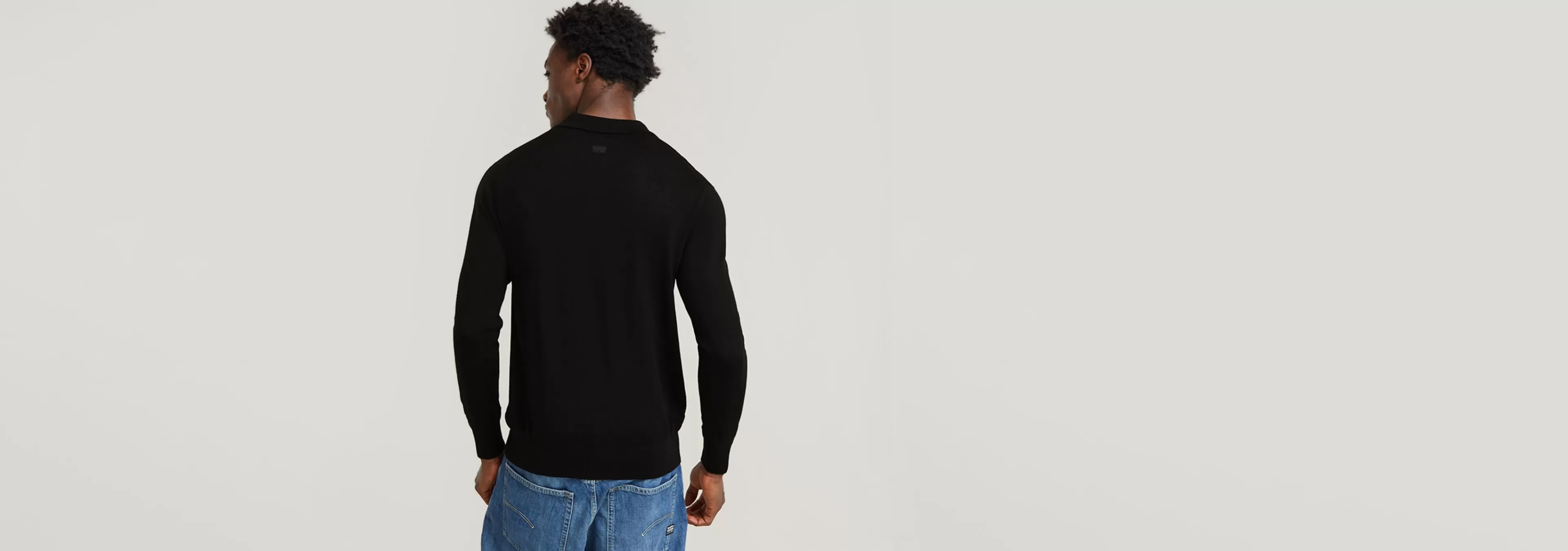 Hot G-Star Premium Core Dunda Gebreide Polo dark black