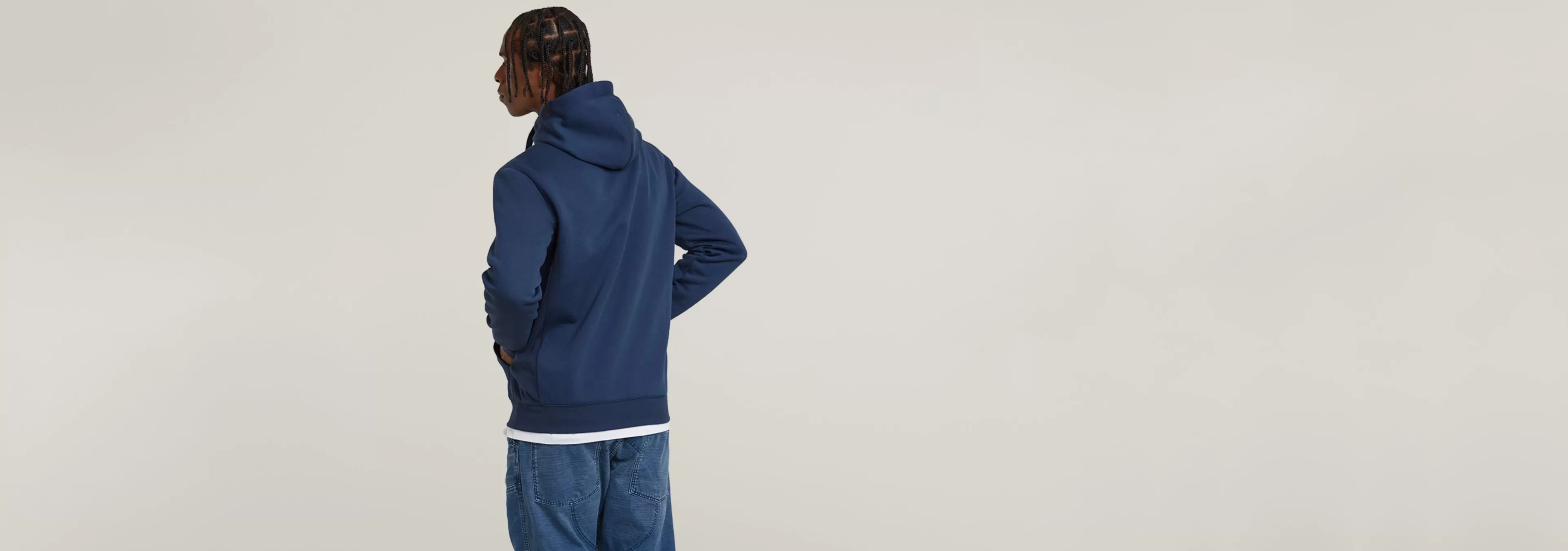 Best G-Star Premium Core Hoodie Met Rits dk sea blue