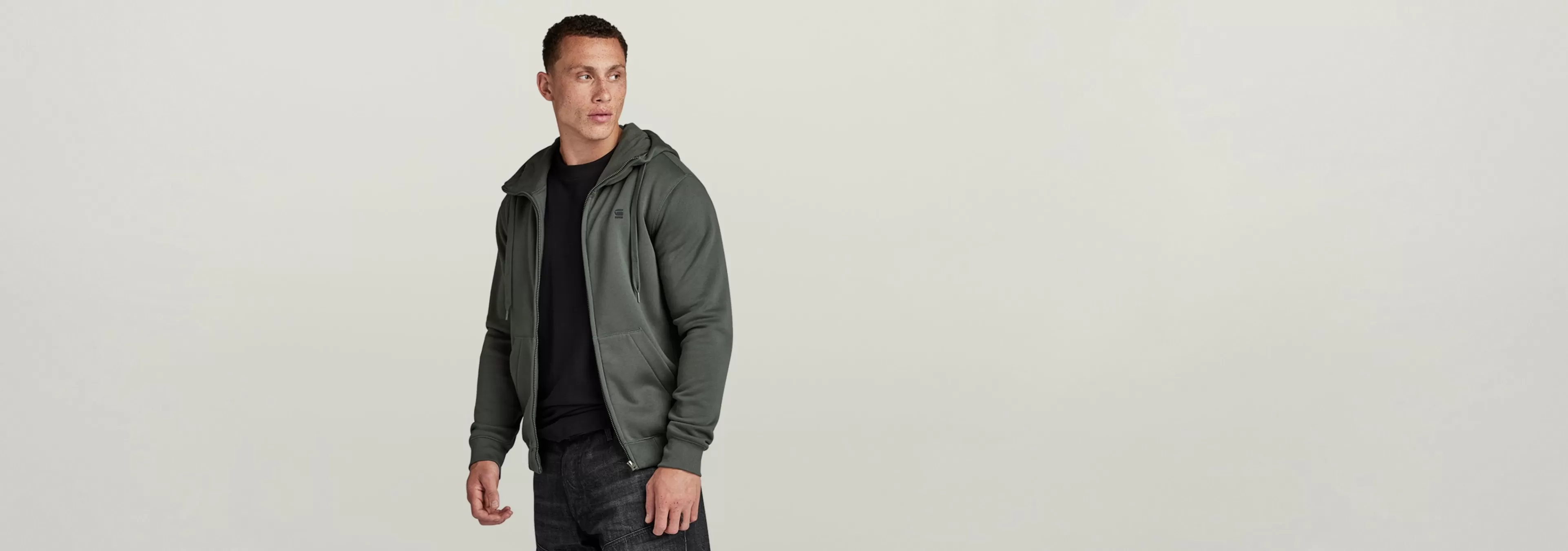 Sale G-Star Premium Core Hoodie Met Rits graphite